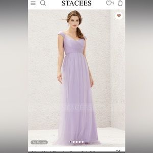 Beautiful V-neck bridesmaid dress